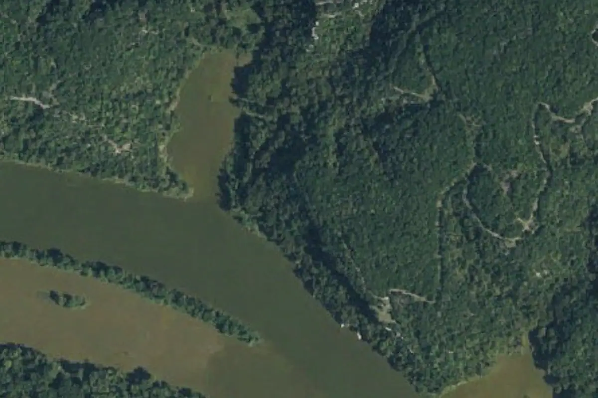 Aerial photo of the Elm Hollow area