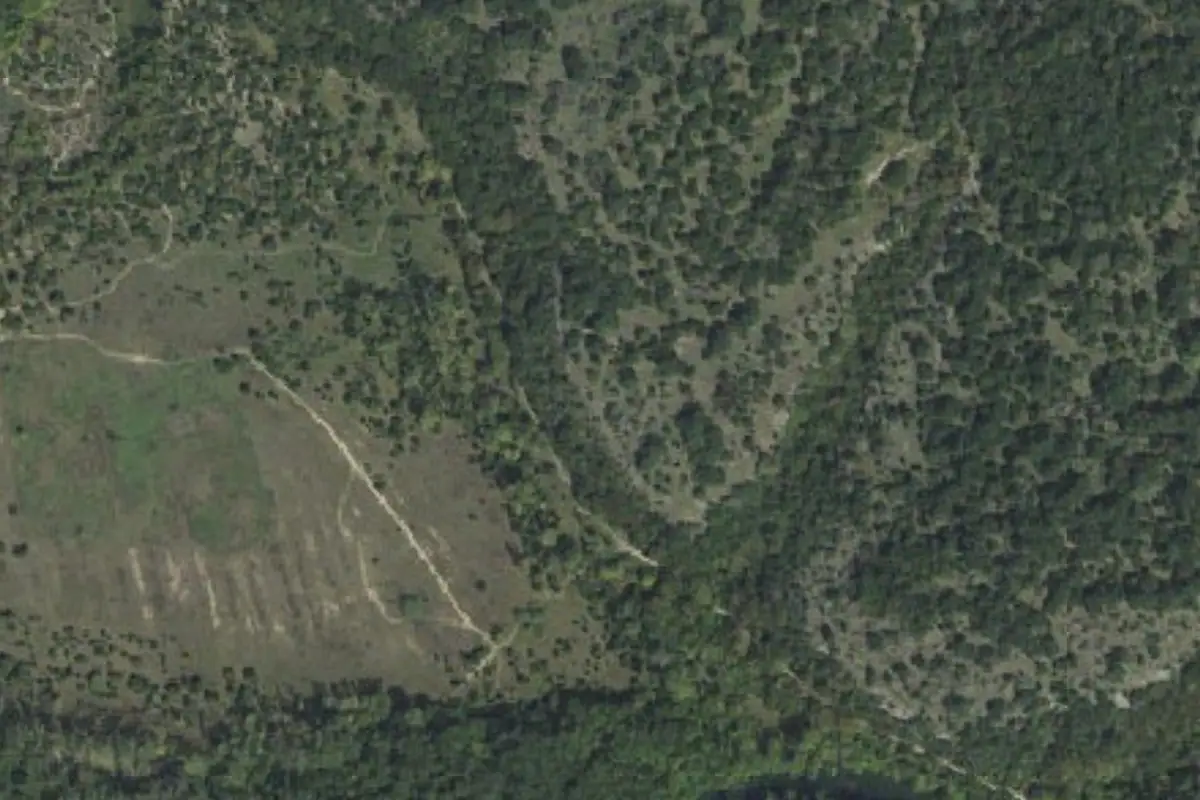 Aerial photo of the Miller Springs Bouldering area
