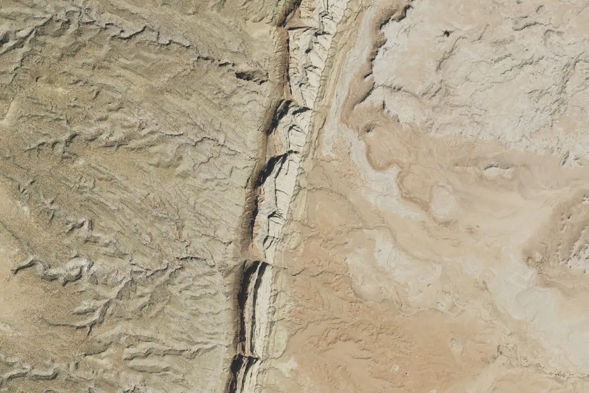 Foto aérea de la zona de Eastern Reef Area.. AKA The Sandstone Alps