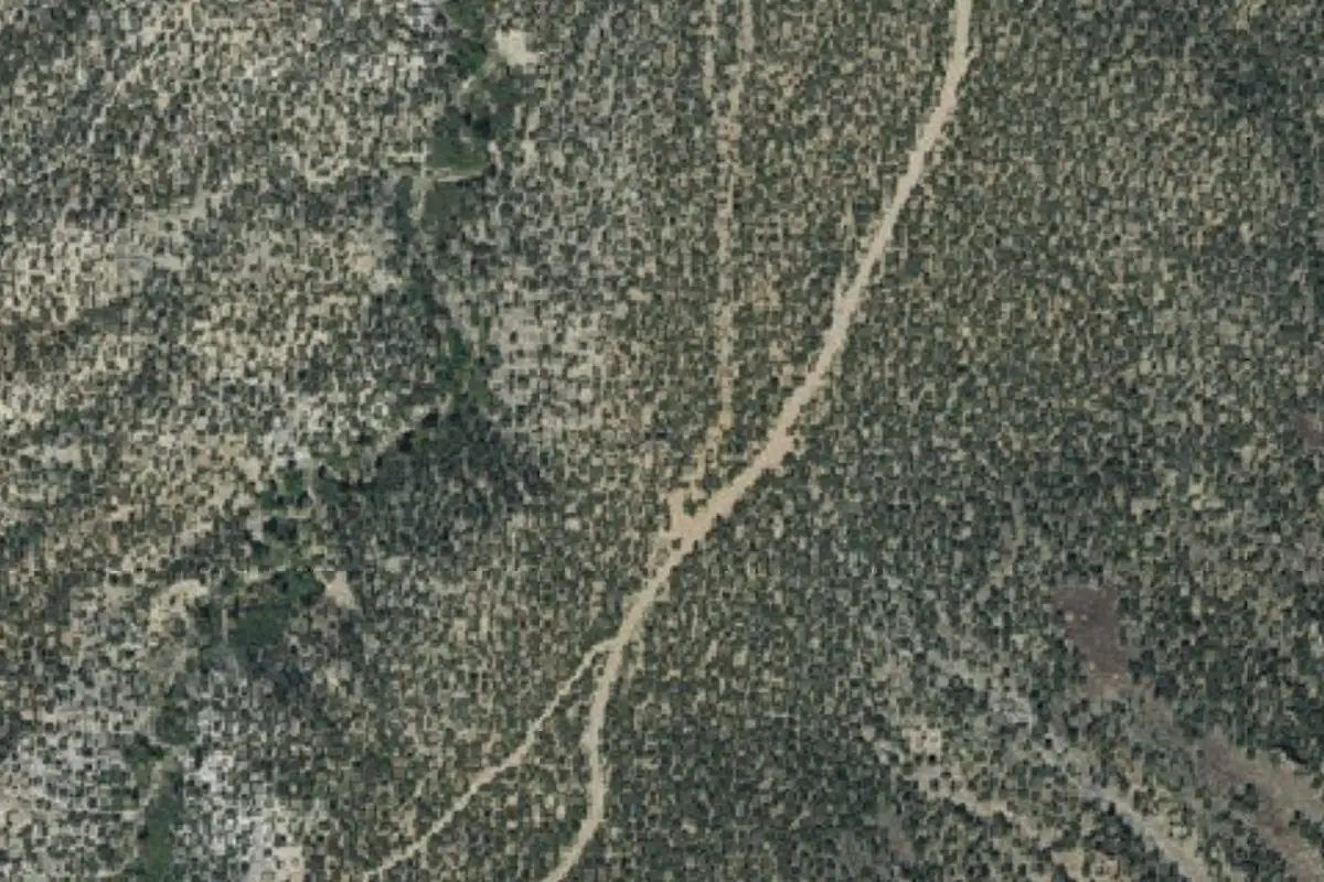 Foto aérea de la zona de Papa Muntz Outpost