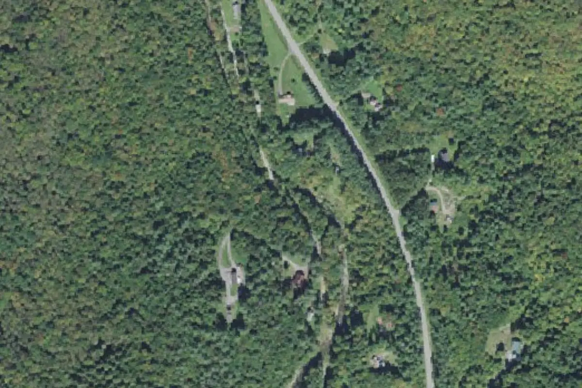 Foto aérea de la zona de Old Rt 12 River Boulders