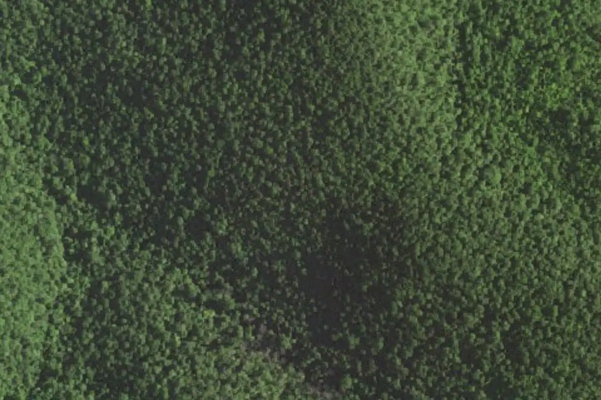 Aerial photo of the Beautiful.Sorta. Boulders area