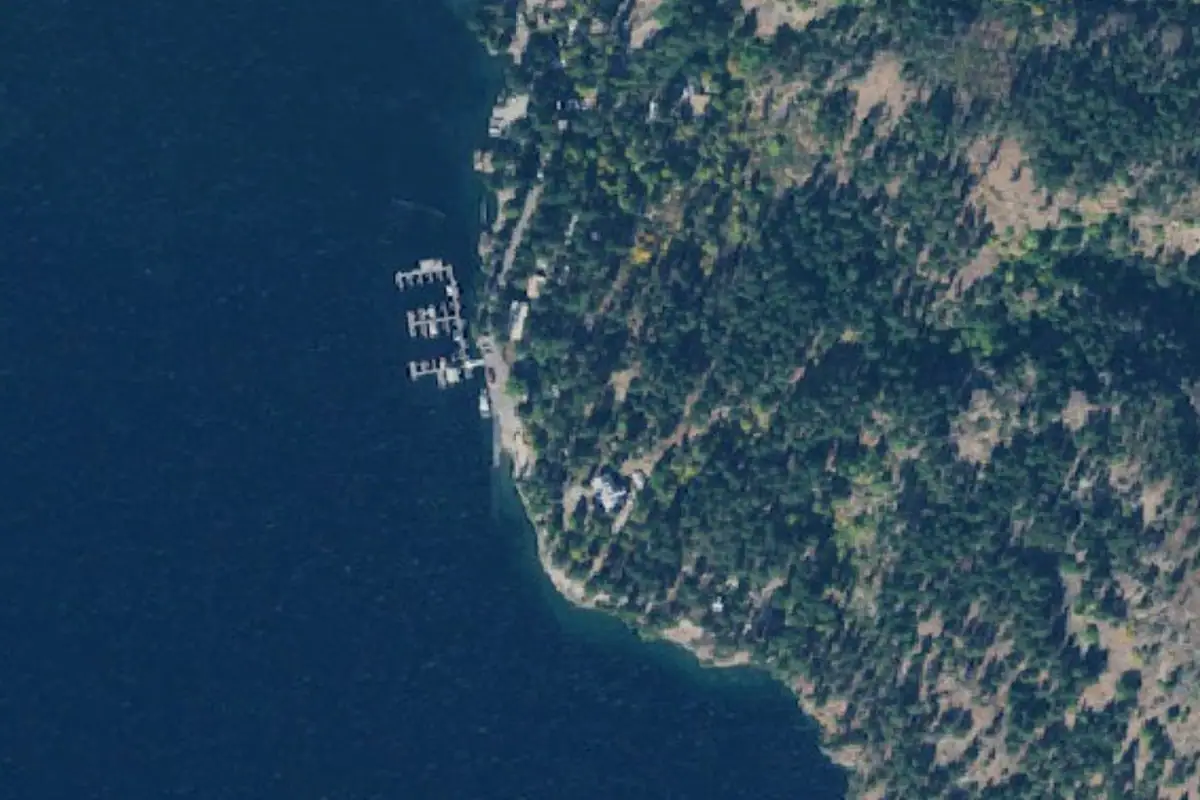 Foto aérea de la zona de Box of Chocolates Boulders