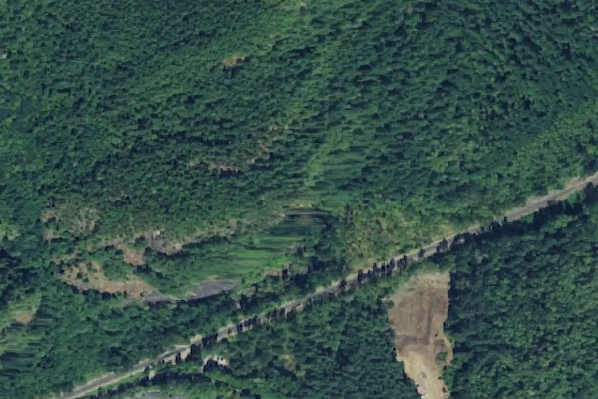 Foto aérea de la zona de Outcrops on UTW trail