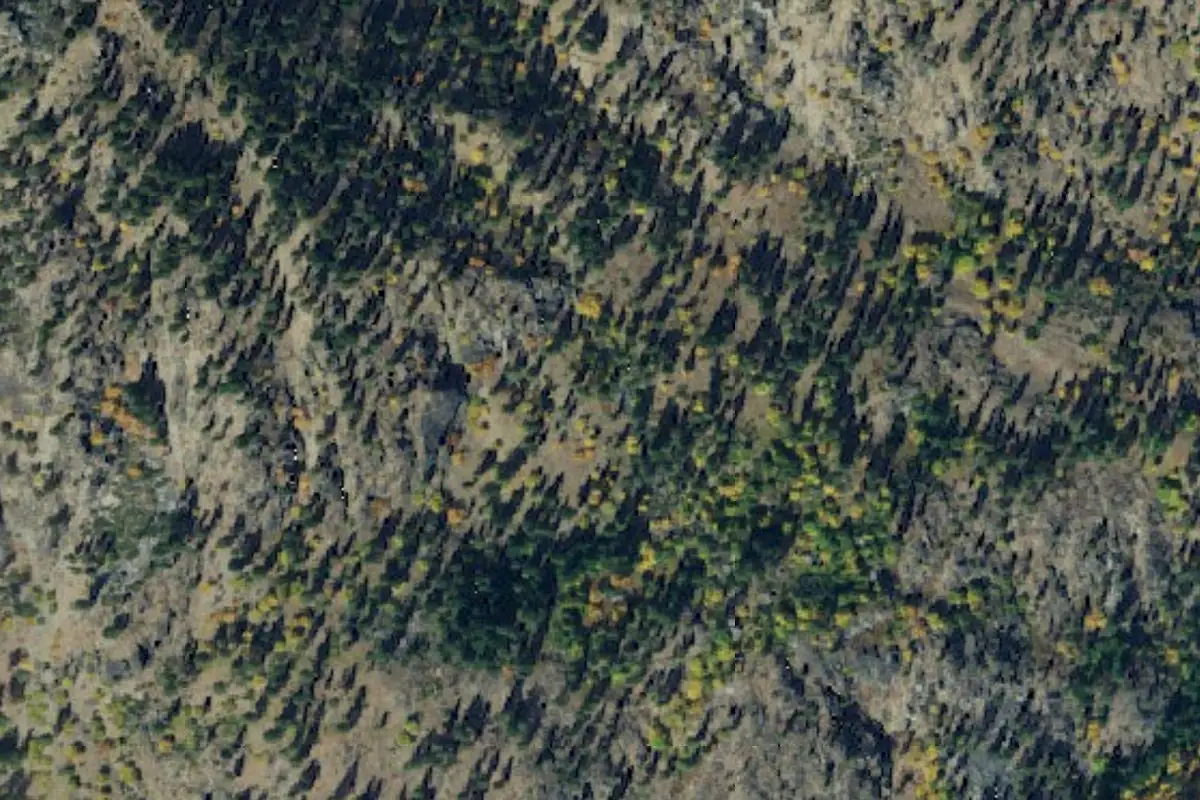 Foto aérea de la zona de The Bond Boulders