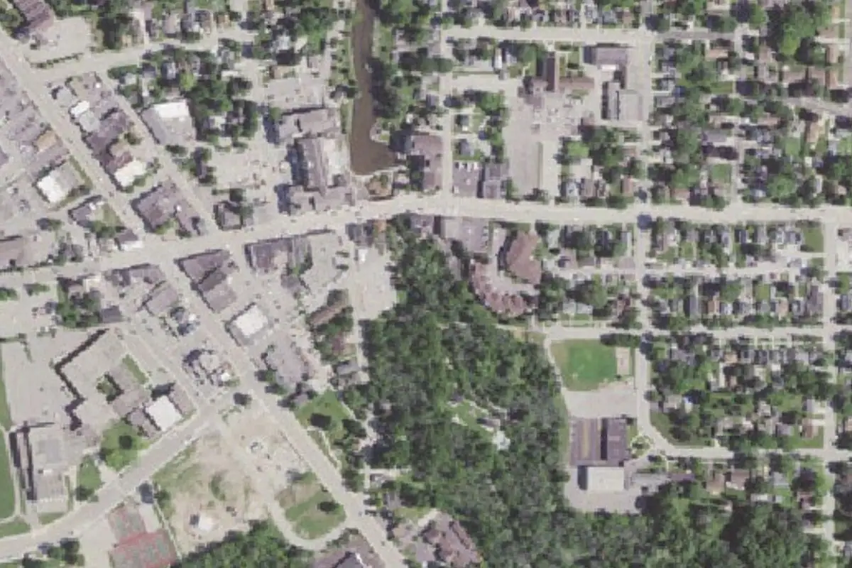 Aerial photo of the Lime-Kiln Park area