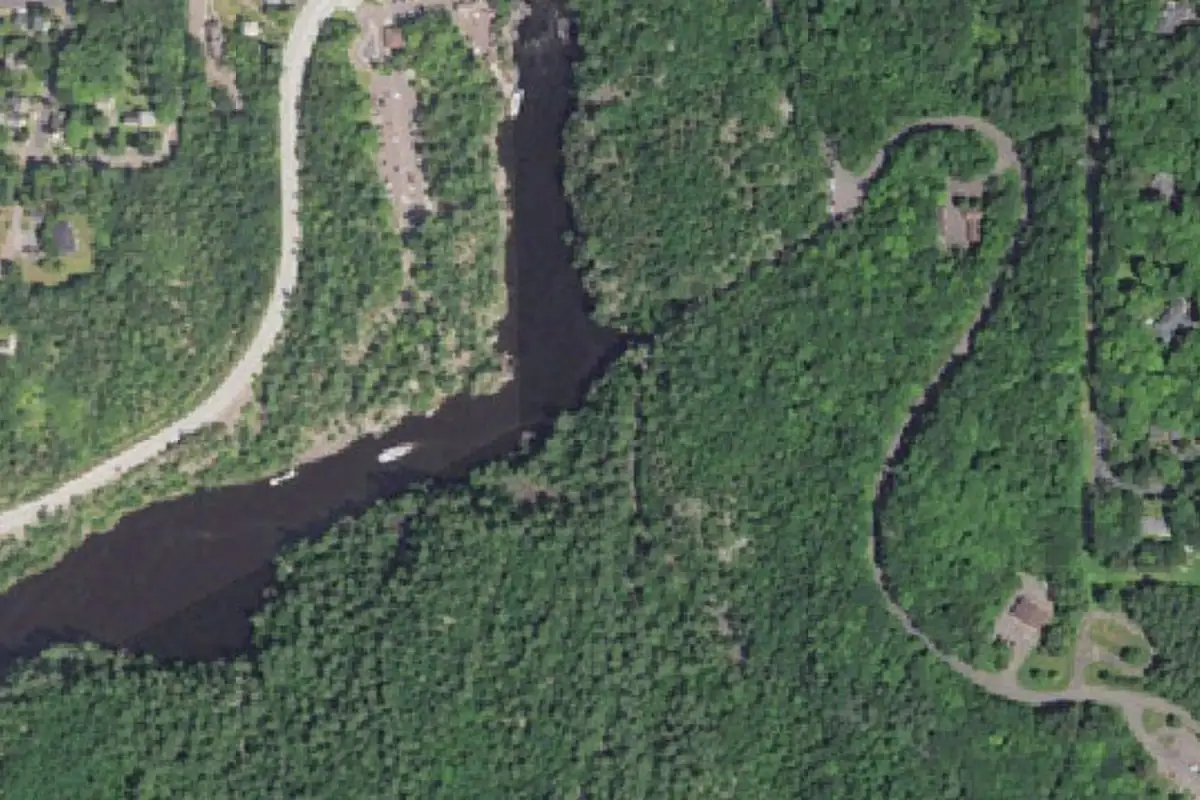 Foto aérea de la zona de River Area Boulders