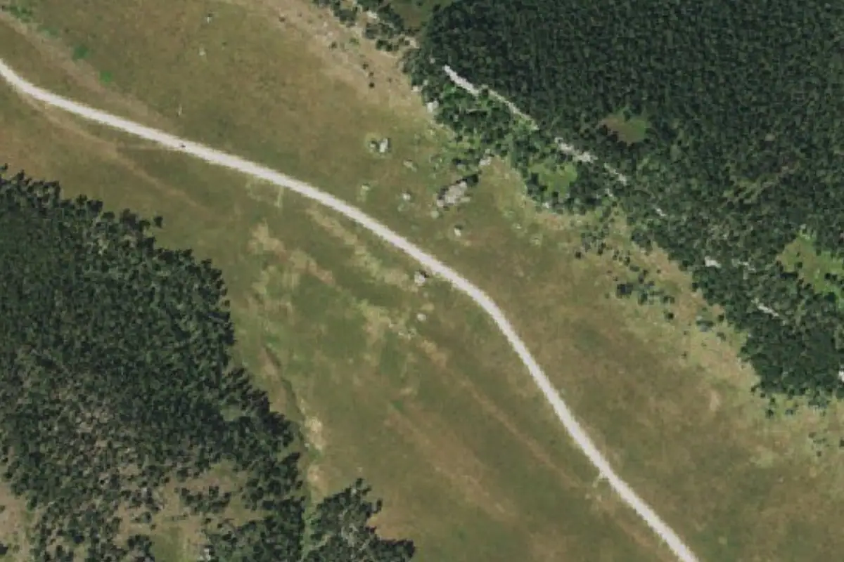 Aerial photo of the Bosin Rock area