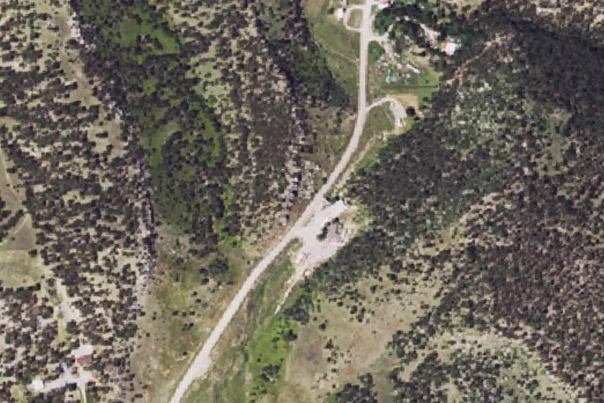 Aerial photo of the Dark Angel Wall area