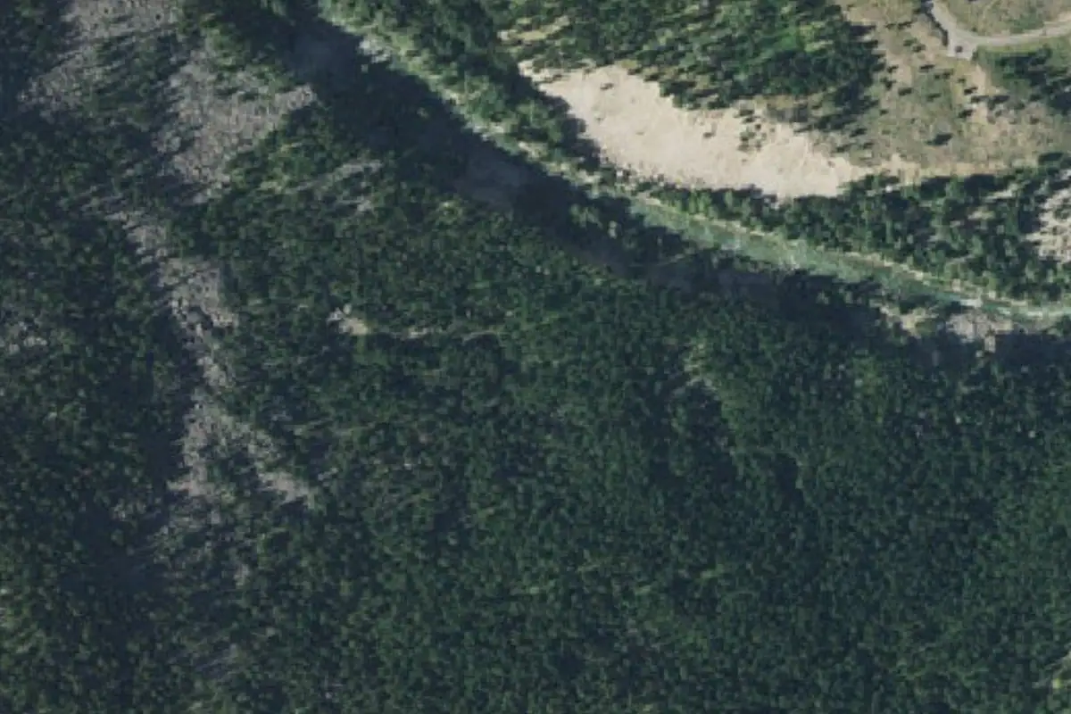 Foto aérea de la zona de Gros Ventre Tower