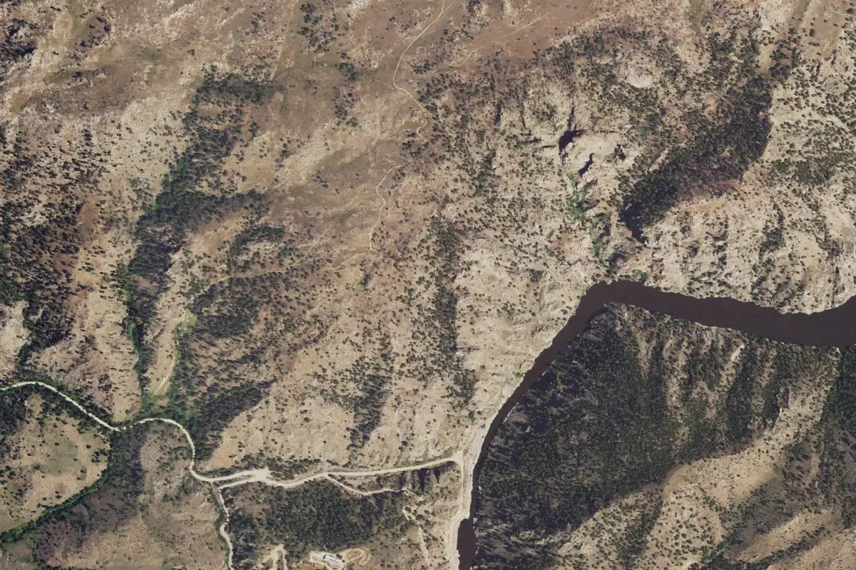 Aerial photo of the Seminoe Mountains area