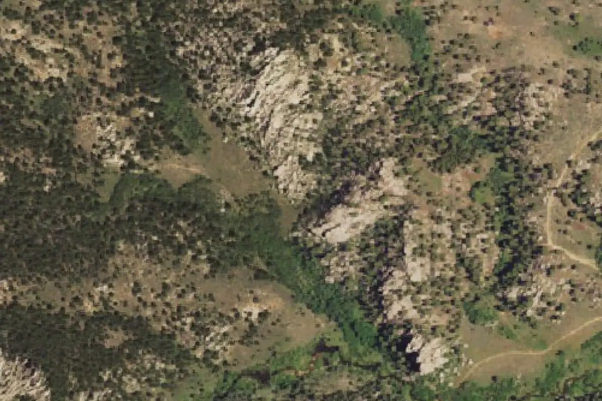 Foto aérea de la zona de Spelunk Spire